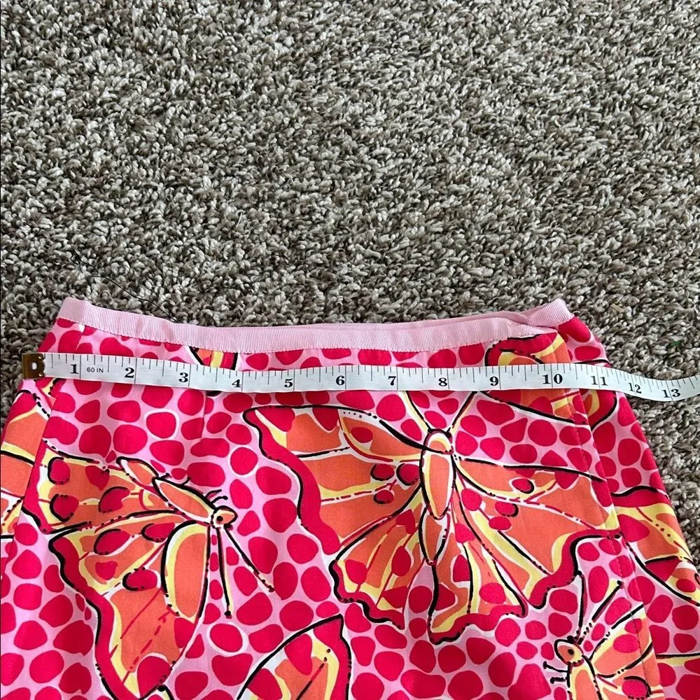 Lilly Pulitzer Vintage Girls Reversible Zebra Butterfly Skirt -2 Skirts in 1 -6X - Picture 4 of 7